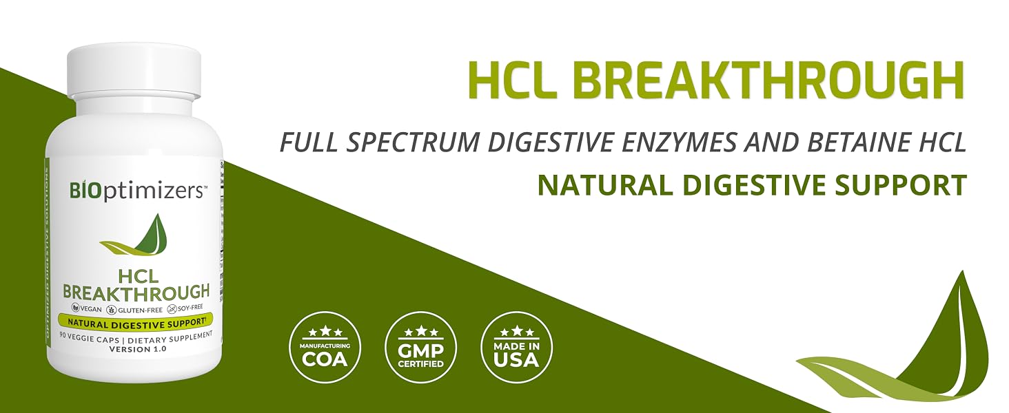 FULL SPECTRUM DIGESTIVE ENZYMES AND BETAINE HCL NATURAL DIGESTIVE SUPPORT