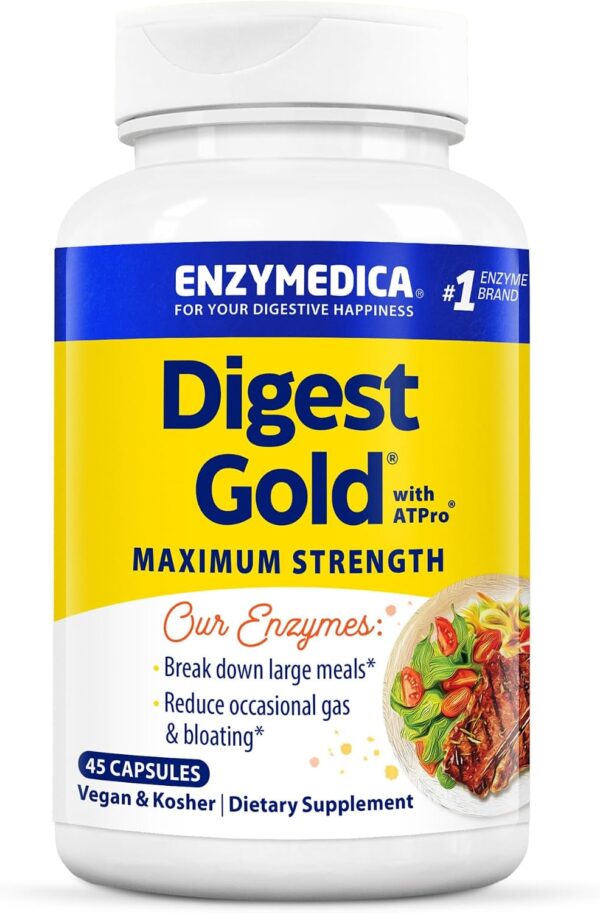 Enzymedica Digest Gold, Maximum Strength, ATPro Energy Support - 45 Caps