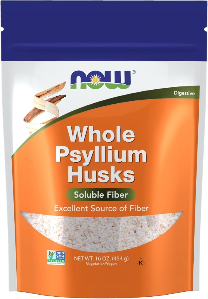 NOW Foods Supplements, Whole Psyllium Husks, Non-GMO Project Verified, Soluble Fiber, 16-Ounce