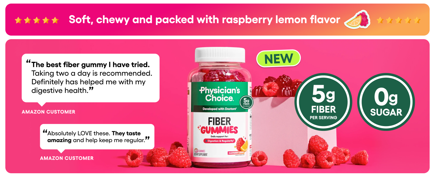 fiber gummies raspberry lemon digestion and regularity