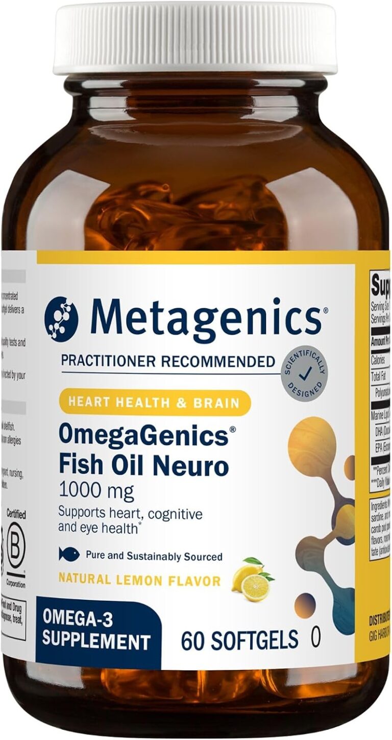 Metagenics OmegaGenics Fish Oil Neuro Omega 3, 750 mg DHA, 60 Softgels