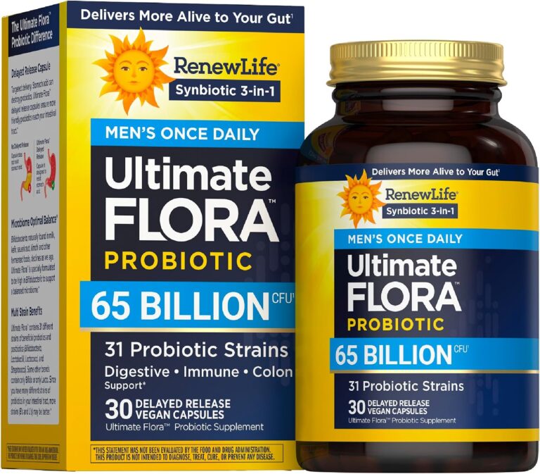Renew Life Ultimate Flora Probiotics for Men 65 Billion CFU