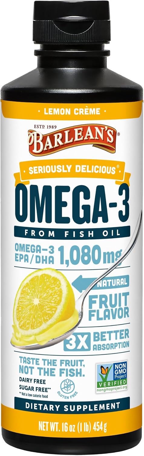 Barleans Fish Omega Swirl Lemon Zest, 16 OZ