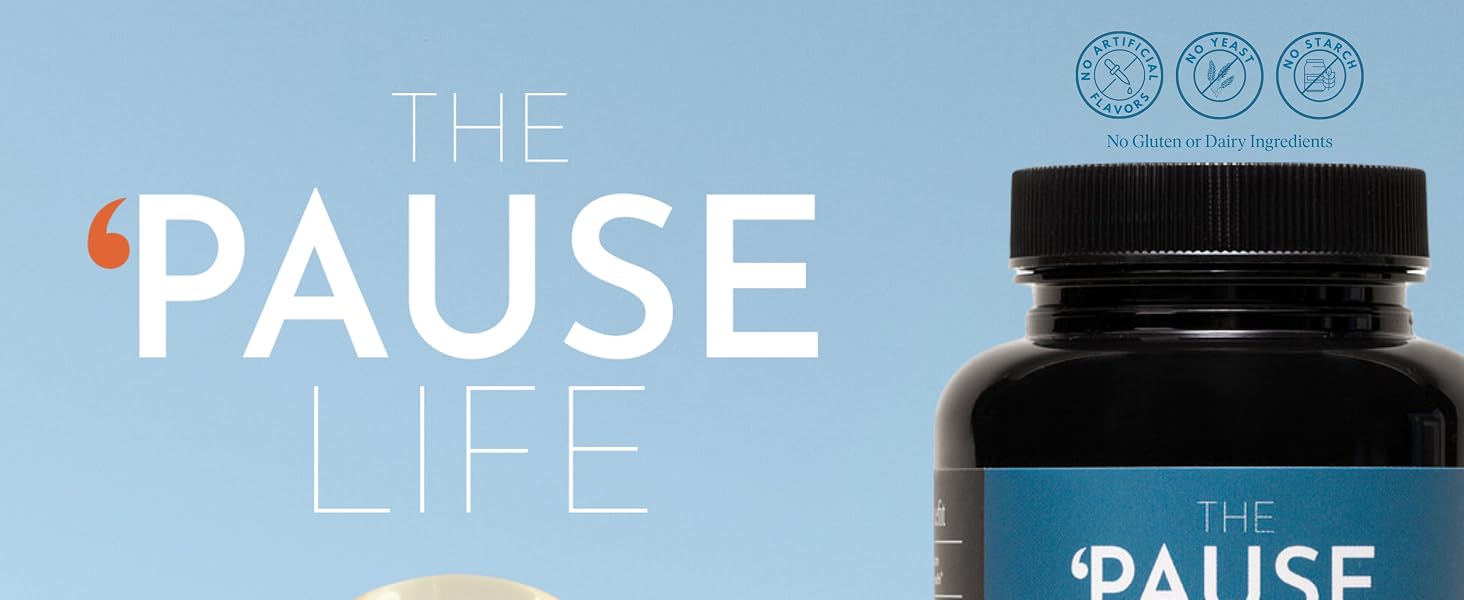 the pause life pauselife dietary fiber gdx probiotic supplement vitamins flax seed powder capsules