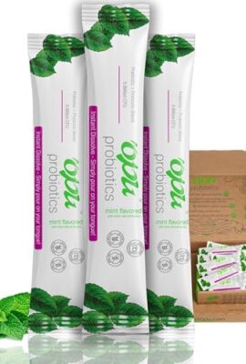 'Opu Probiotics Mint Instant-Dissolve - One Month Supply - 5 Billion CFU's - Men, Women & Children w/Prebiotics Sugar Free, Gluten Free, Non GMO